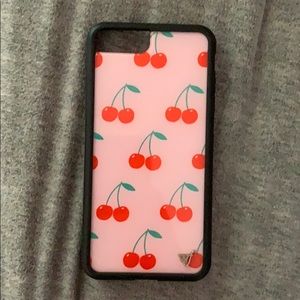 Pink cherry wildflower phone case